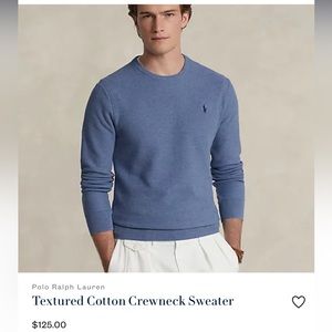 Ralph Lauren - Textured Cotton Crewneck Sweater